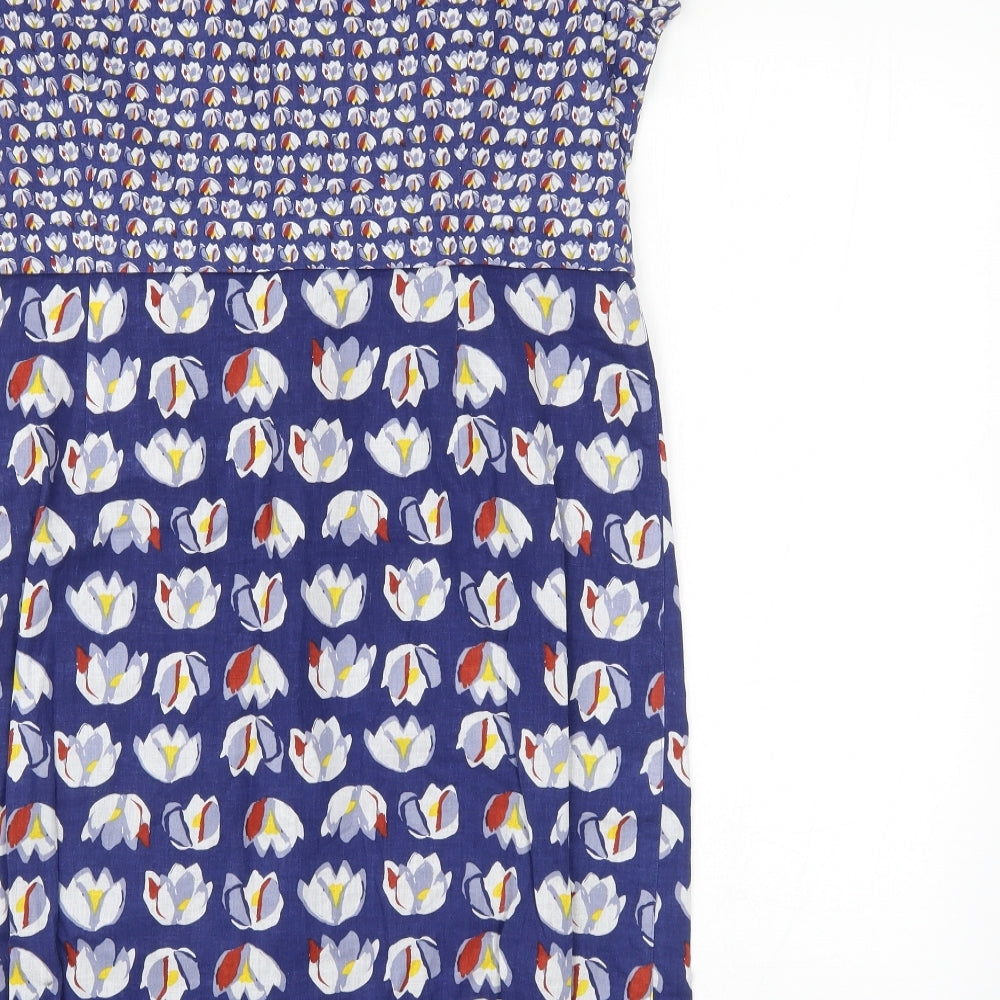White Stuff Womens Blue Floral  Shift  Size 16