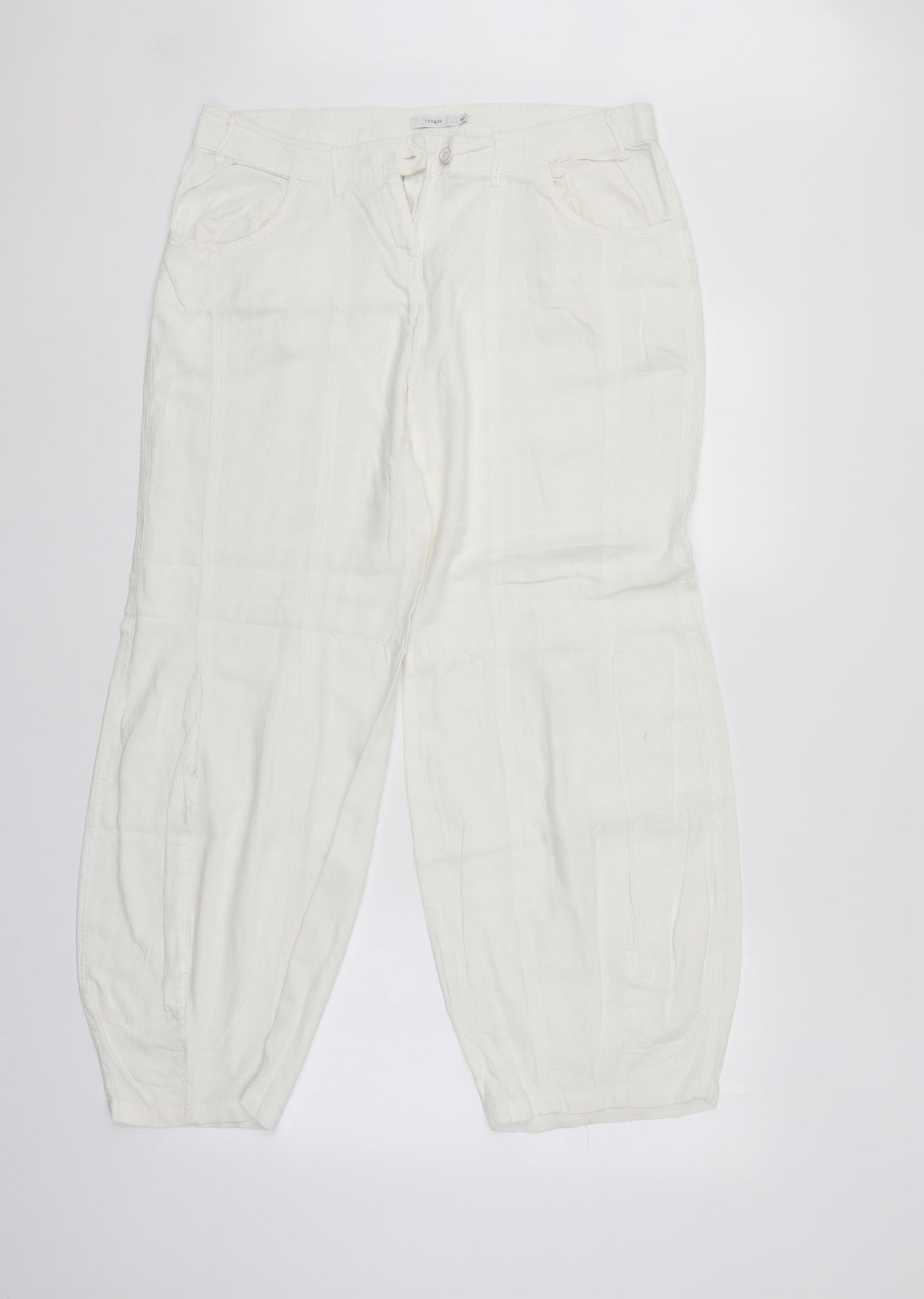Tatwm Womens White   Trousers  Size 12 L29 in