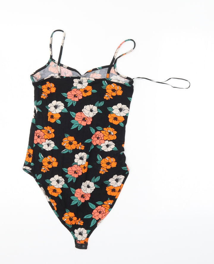 Primark Womens Multicoloured Floral Bodysuit One-Piece Size 6