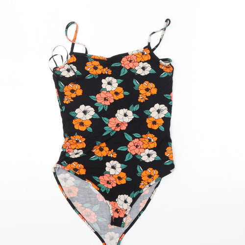 Primark Womens Multicoloured Floral  Bodysuit One-Piece Size 6