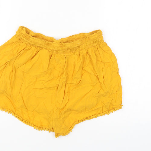Primark Womens Gold   Compression Shorts Size 14 - Elastic Waist