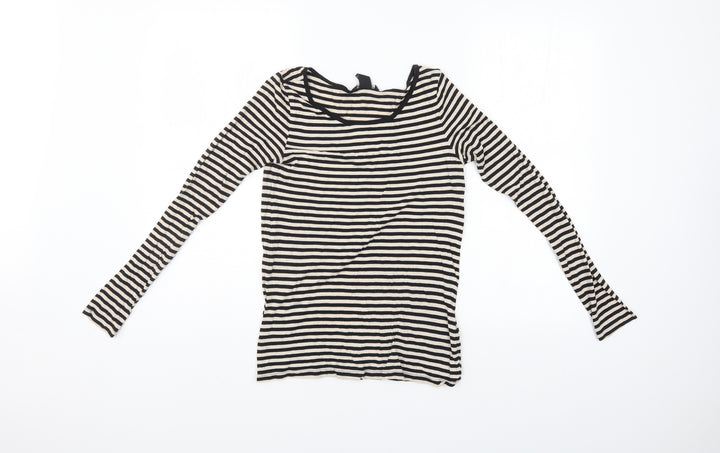 H&M Womens Black Striped Pullover Jumper Size S
