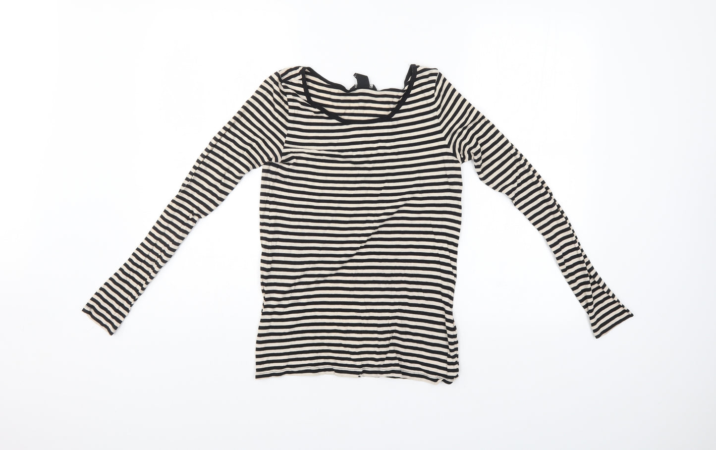 H&M Womens Black Striped  Pullover Jumper Size S