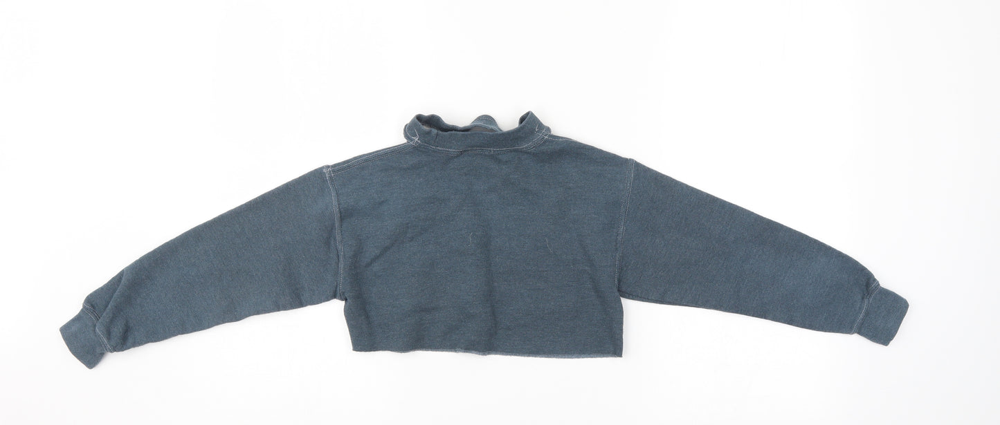 Ratchet Womens Blue   Pullover Sweatshirt Size S  - crop top