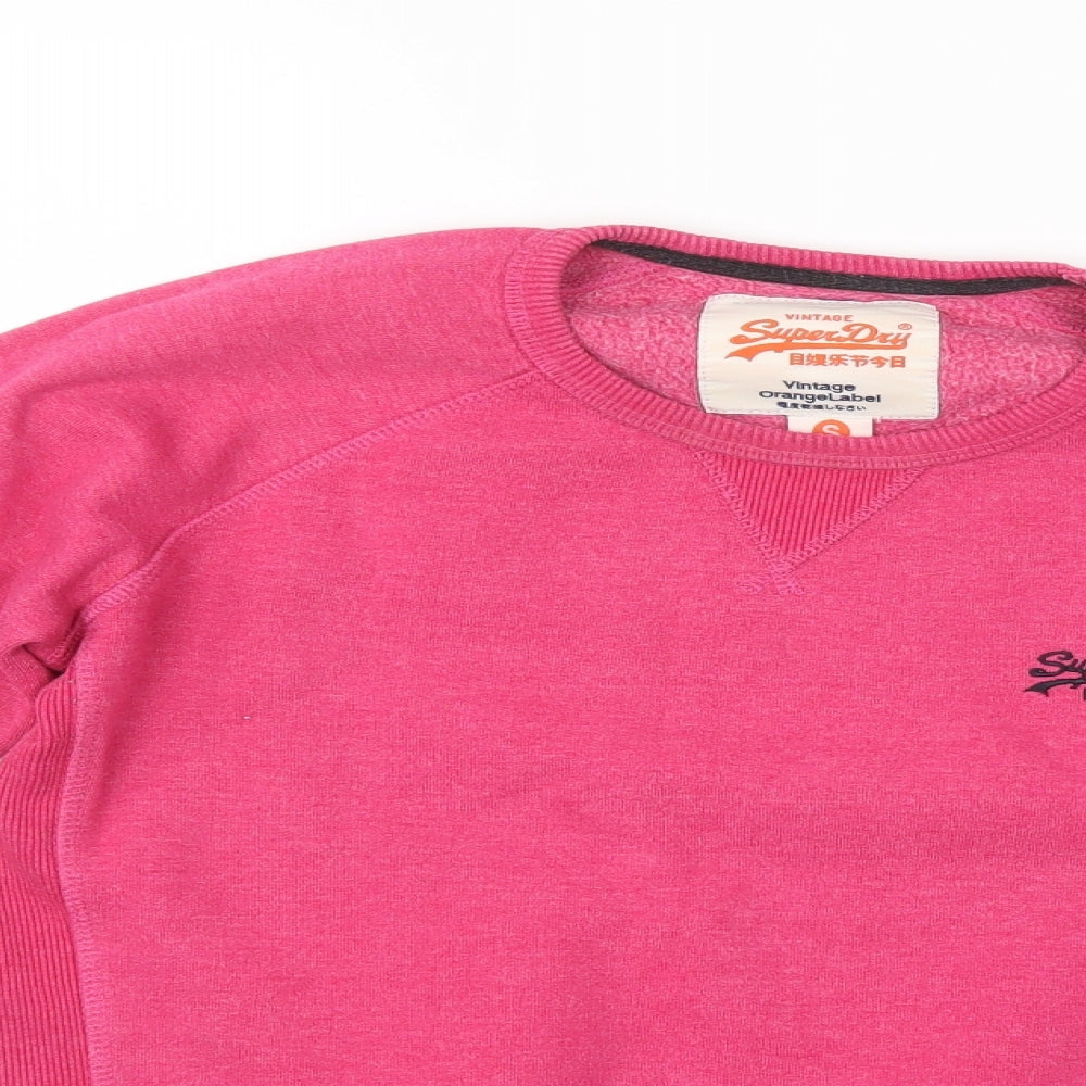 Superdry Womens Pink   Pullover Sweatshirt Size S