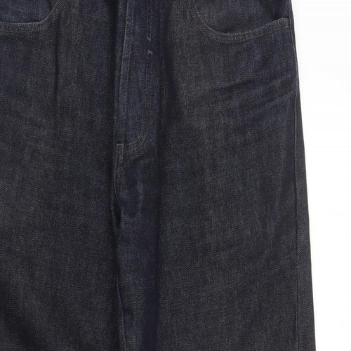 NEXT Mens Black  Denim Straight Jeans Size 32 L27 in