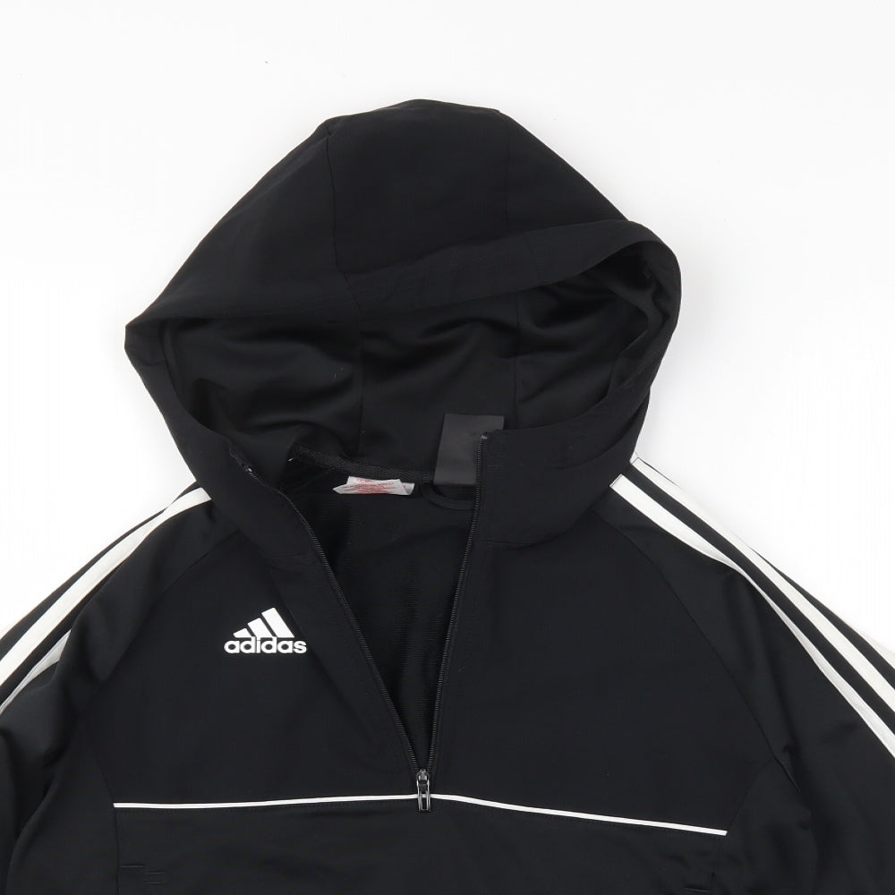 adidas Boys Black   Pullover Hoodie Size 11-12 Years