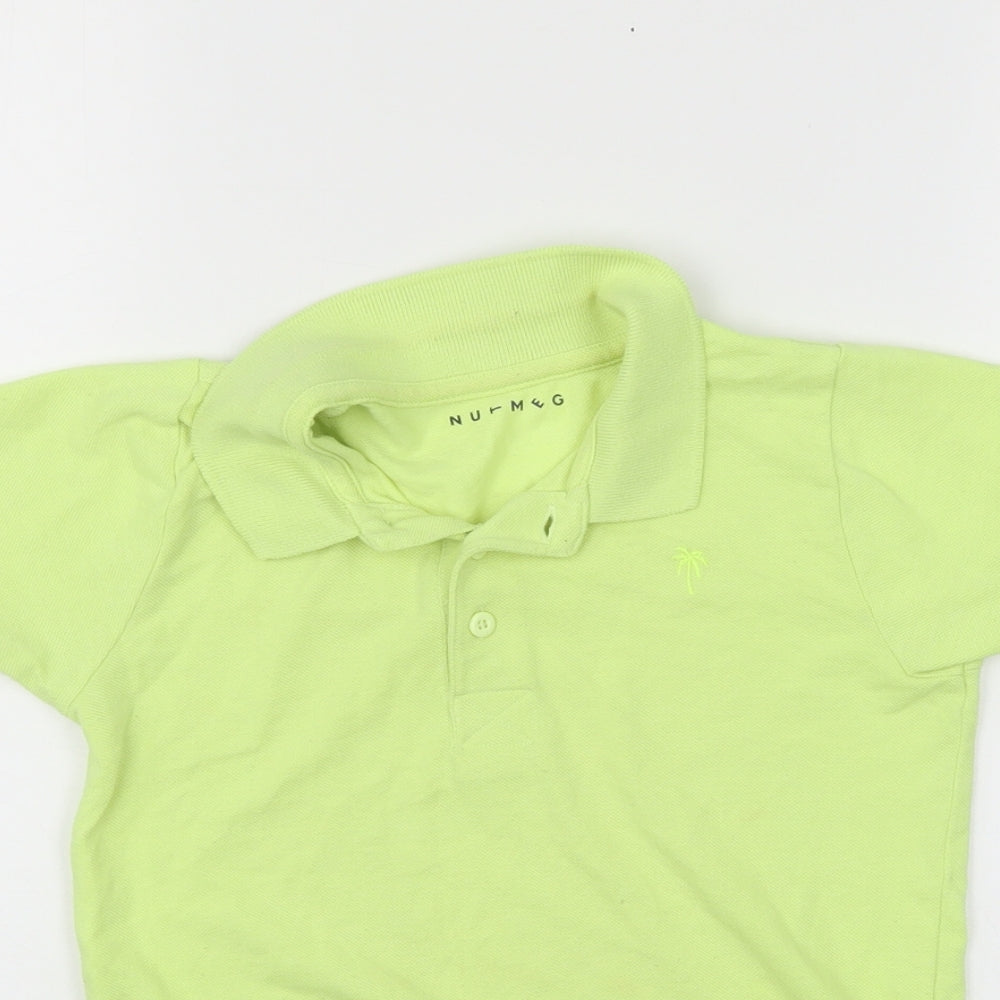 Nutmeg Boys Green   Pullover Polo Size 6-7 Years