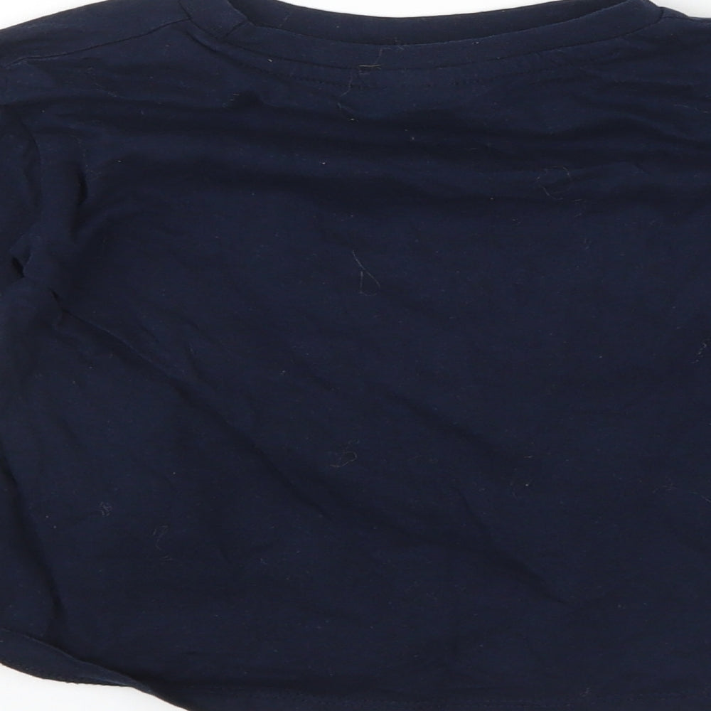Preworn Boys Blue    Pyjama Top Size 6-7 Years  - christmas