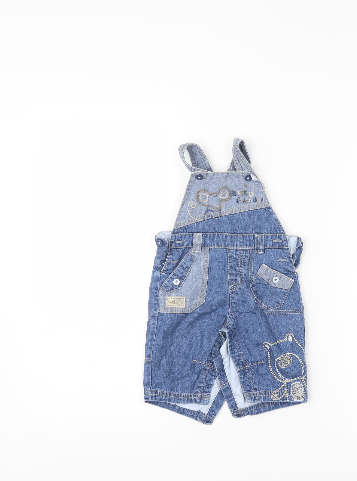 NEXT Baby Blue  Denim Dungaree One-Piece Size 0-3 Months