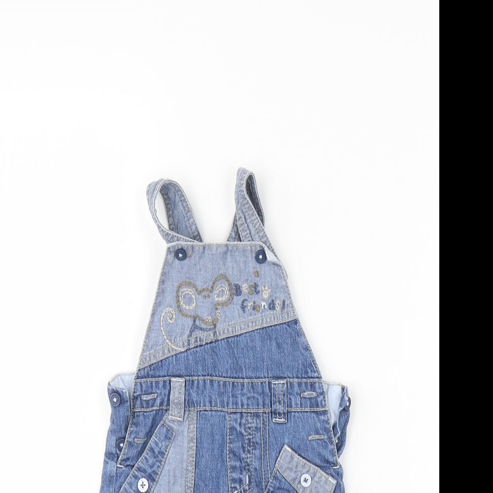 NEXT Baby Blue  Denim Dungaree One-Piece Size 0-3 Months