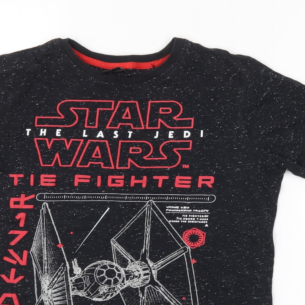 Star Wars Boys Black   Basic T-Shirt Size 12-13 Years  - Star wars