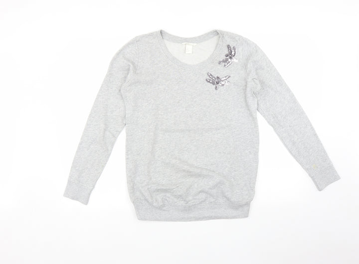 H&M Womens Grey   Pullover Jumper Size M  - Dragonfly