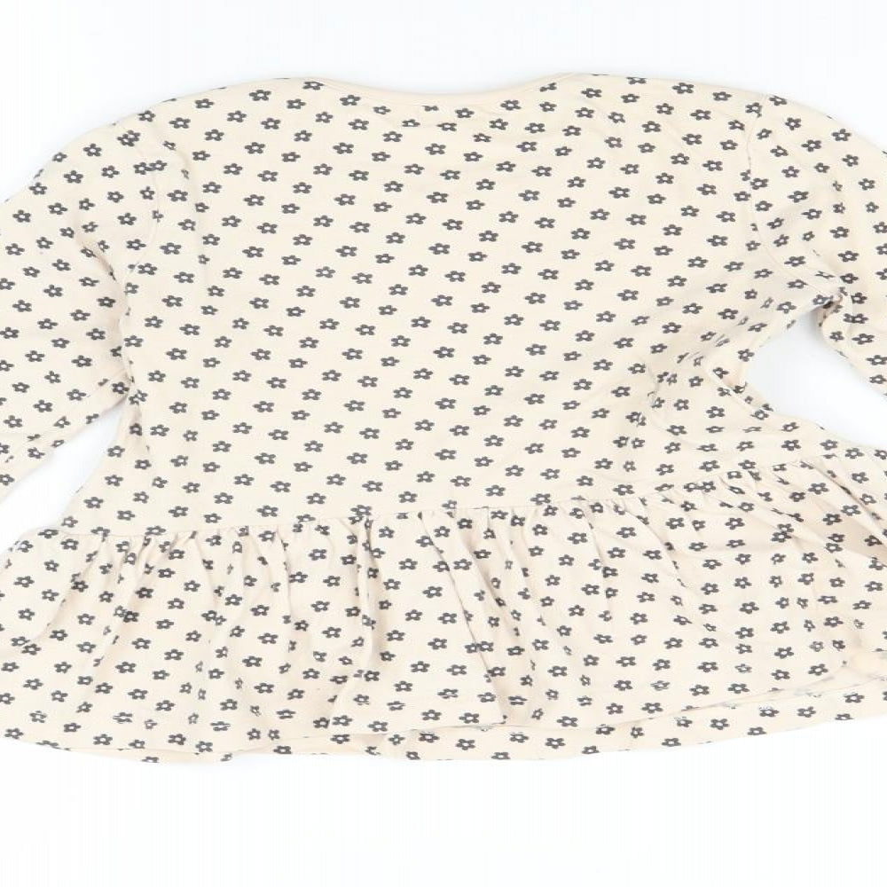 George Girls Beige   Basic T-Shirt Size 4-5 Years