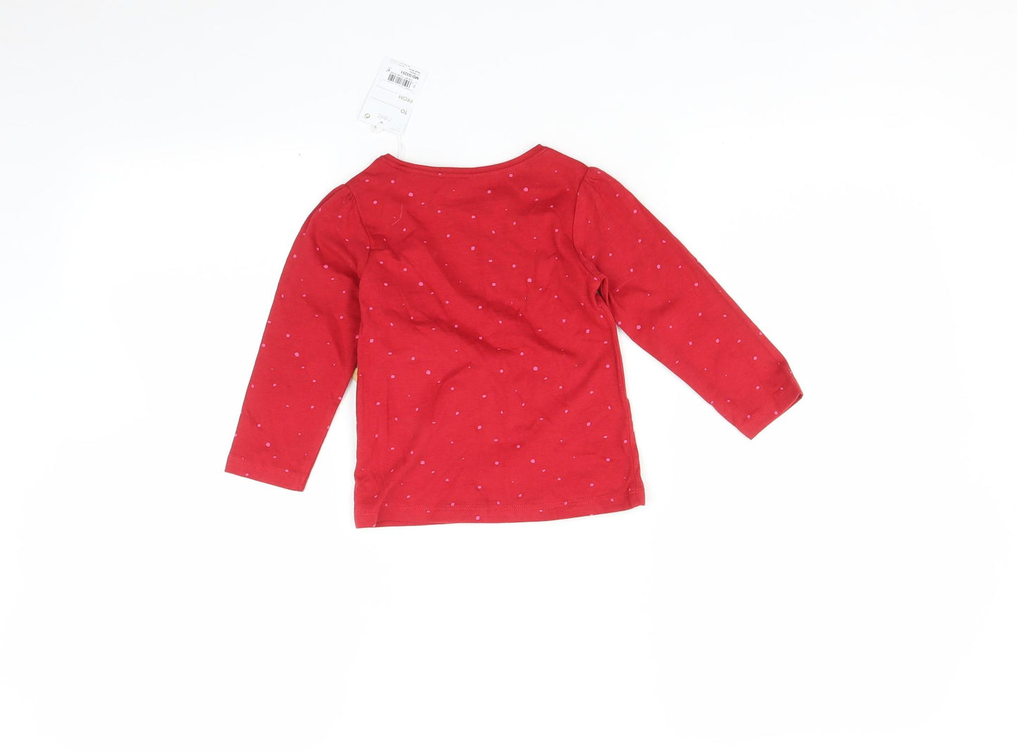 NEXT Baby Red Spotted  Basic T-Shirt Size 12-18 Months  - Reindeer