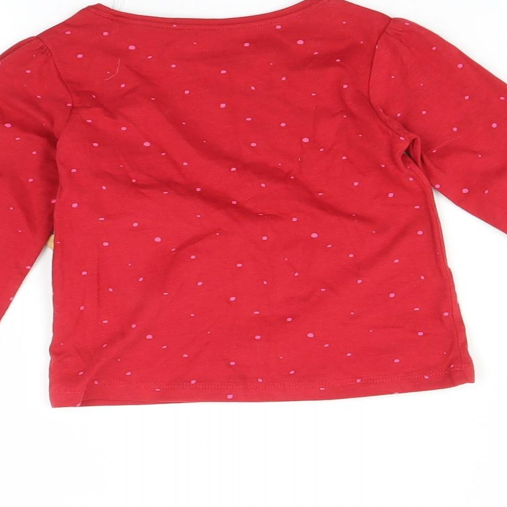 NEXT Baby Red Spotted  Basic T-Shirt Size 12-18 Months  - Reindeer