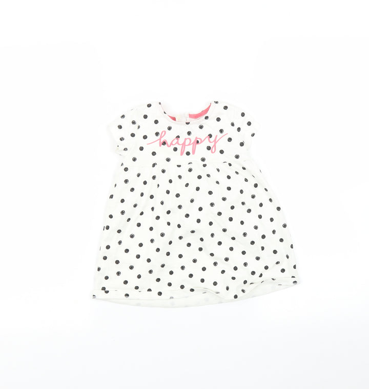 F&F Baby Multicoloured Polka Dot  Basic T-Shirt Size 12-18 Months