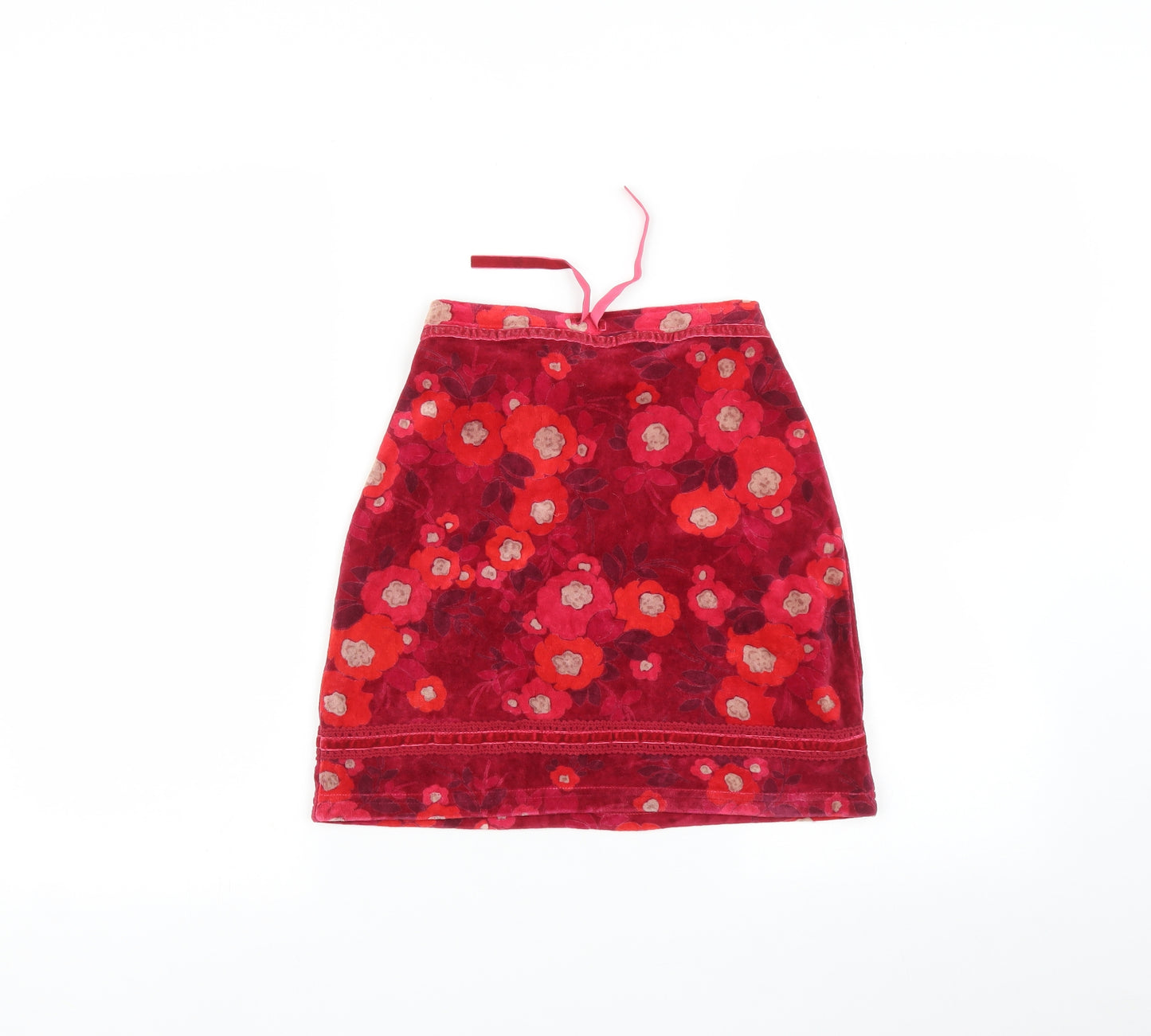 Monsoon Girls Pink Floral  A-Line Skirt Size 6-7 Years