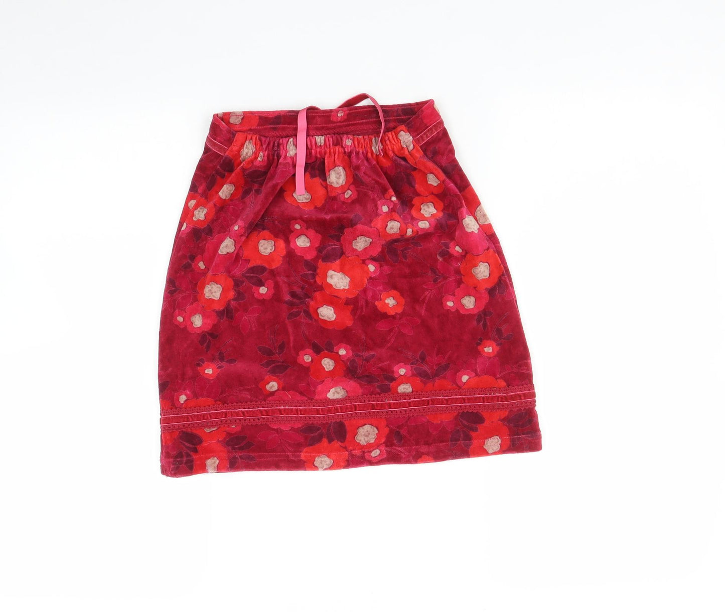 Monsoon Girls Pink Floral  A-Line Skirt Size 6-7 Years