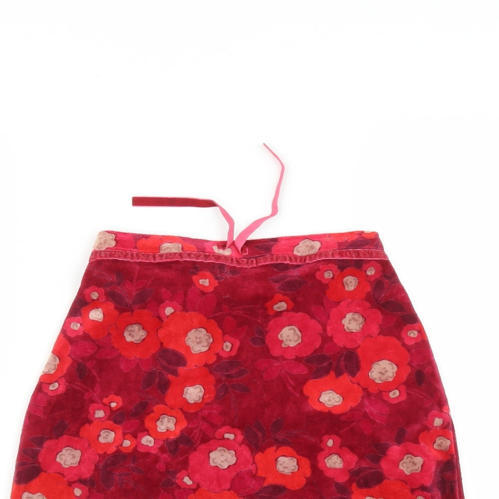 Monsoon Girls Pink Floral  A-Line Skirt Size 6-7 Years