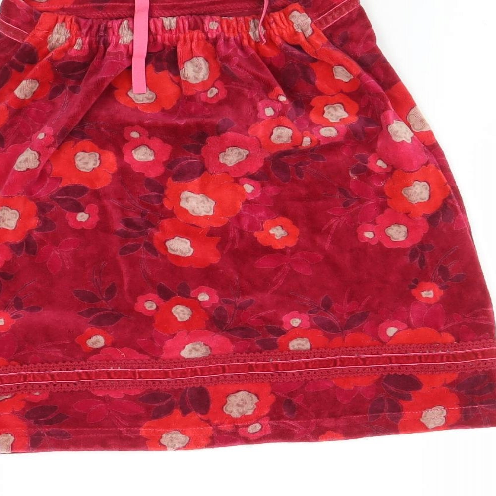 Monsoon Girls Pink Floral  A-Line Skirt Size 6-7 Years