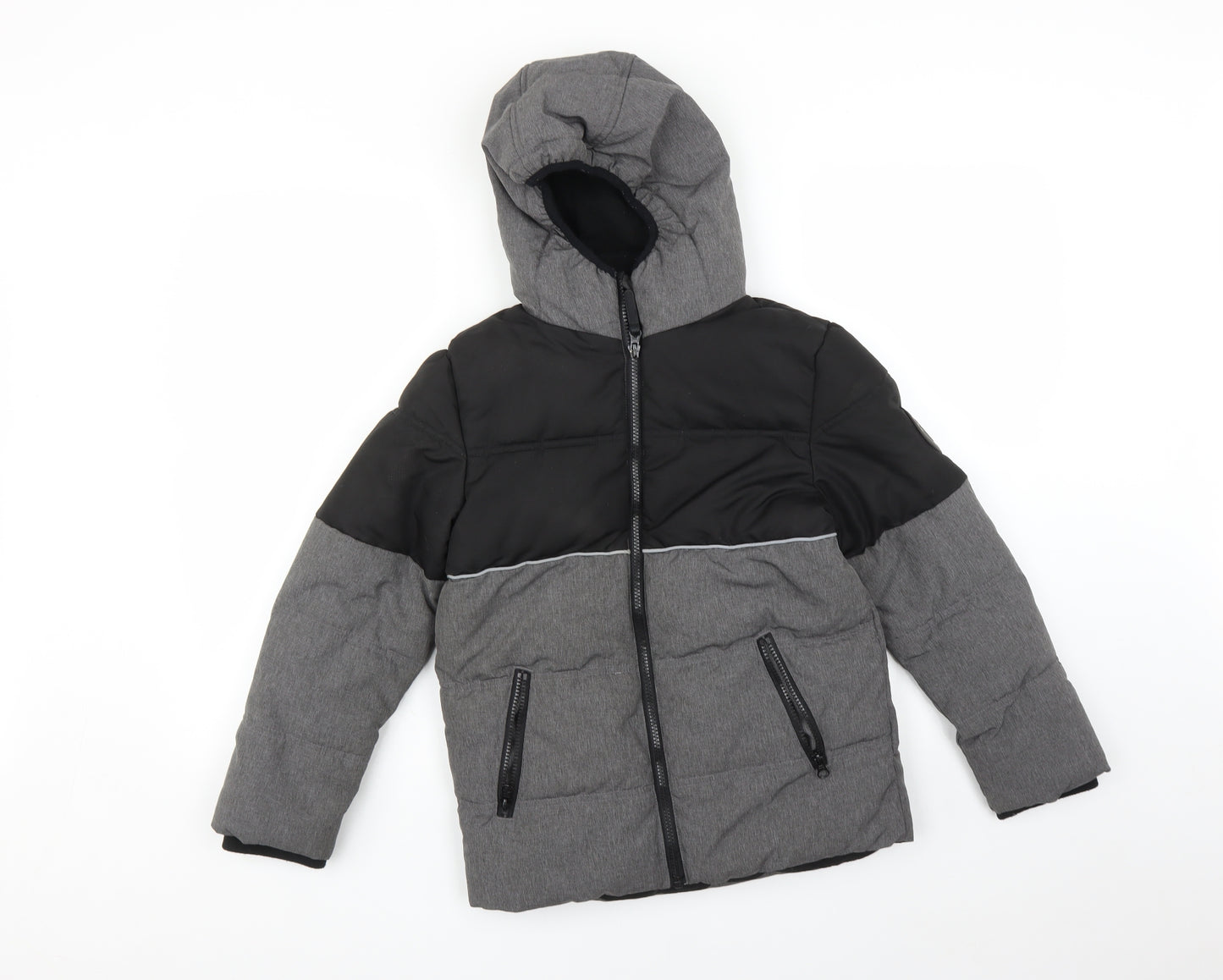 F&F Boys Grey   Basic Coat Coat Size 9-10 Years