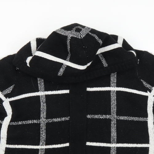 Matalan Womens Black Check  Jacket Coat Size M