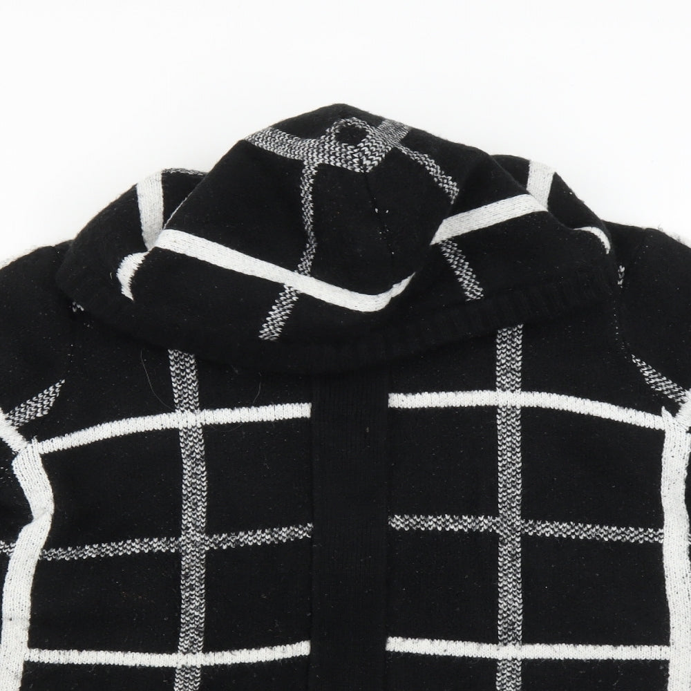 Matalan Womens Black Check  Jacket Coat Size M