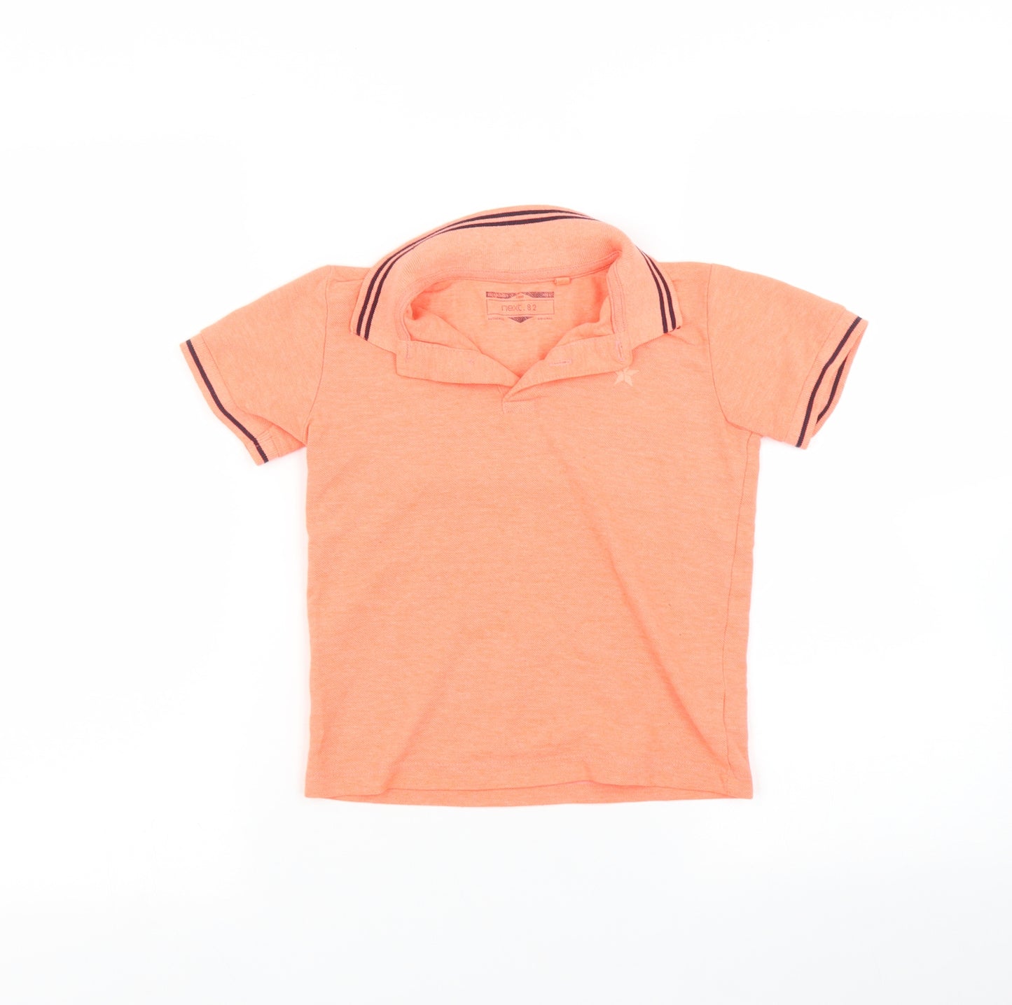 NEXT Boys Orange Striped  Basic Polo Size 4-5 Years