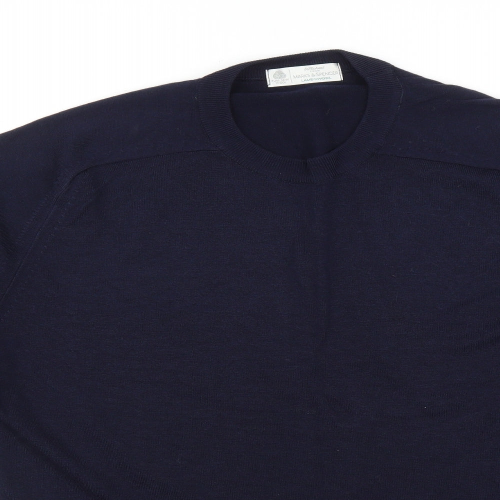 Marks and Spencer Mens Blue   Pullover Jumper Size L