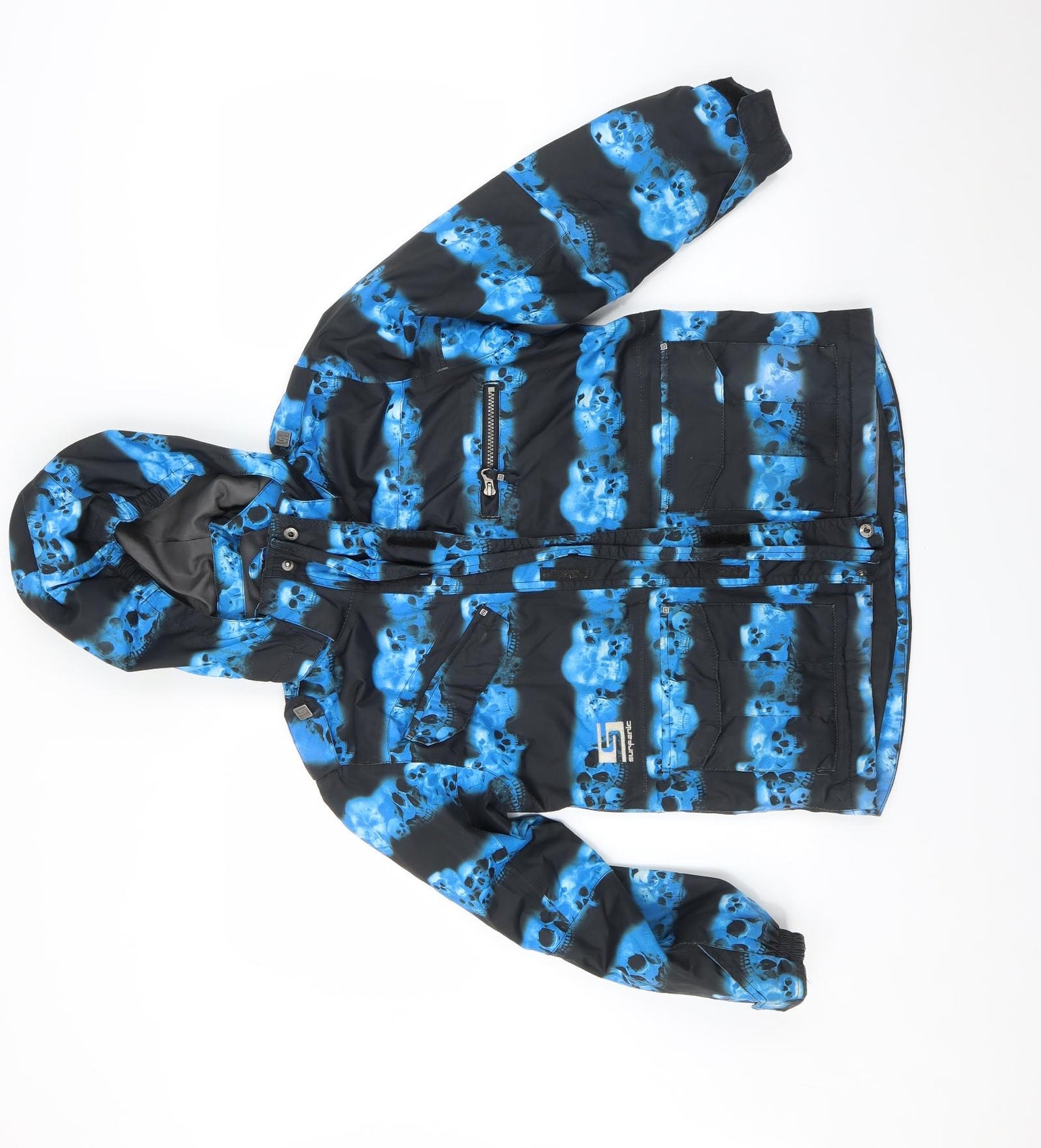 Surfanex Boys Blue   Jacket Coat Size 12 Years  - Skull print