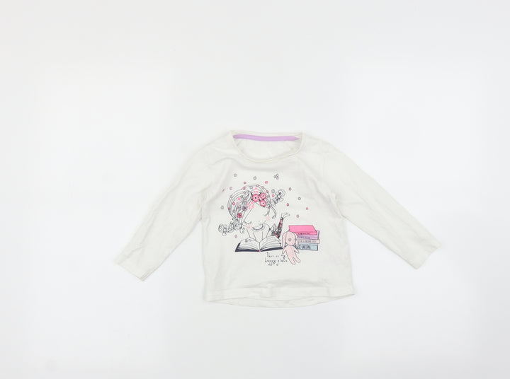 Natalan Baby White Basic T-Shirt Size 12-18 Months