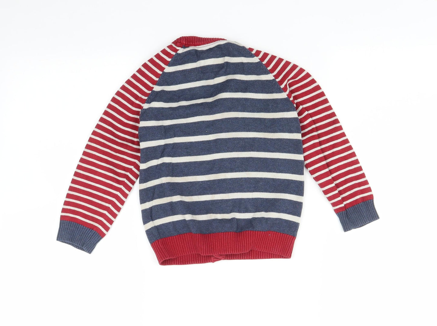TU Boys Multicoloured Striped  Cardigan Jumper Size 3-4 Years