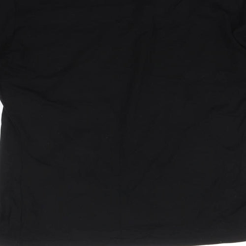 Marks and Spencer Womens Black Floral  Basic T-Shirt Size 10