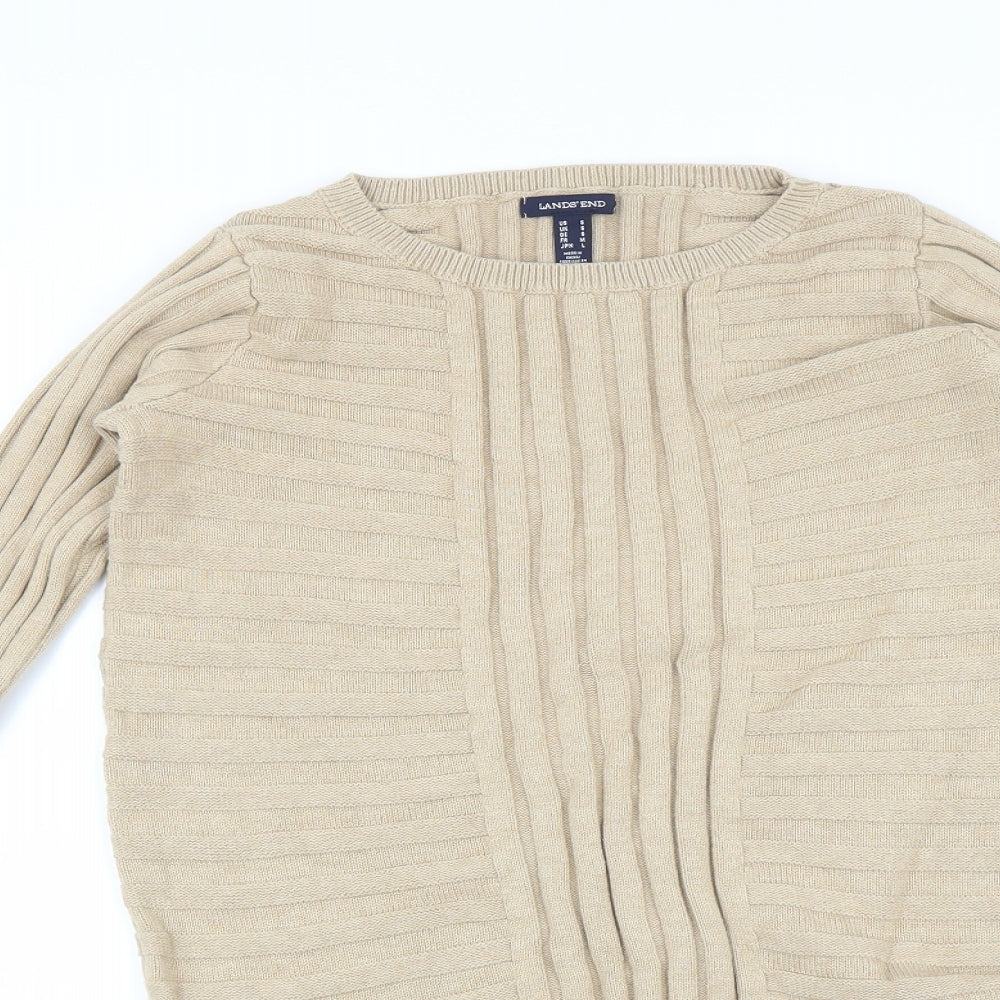 Lands end Womens Beige   Pullover Jumper Size S