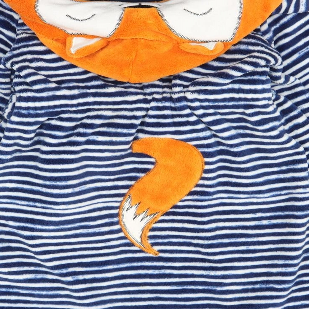 George Girls Blue Striped   Robe Size 6-7 Years  - Fox Face