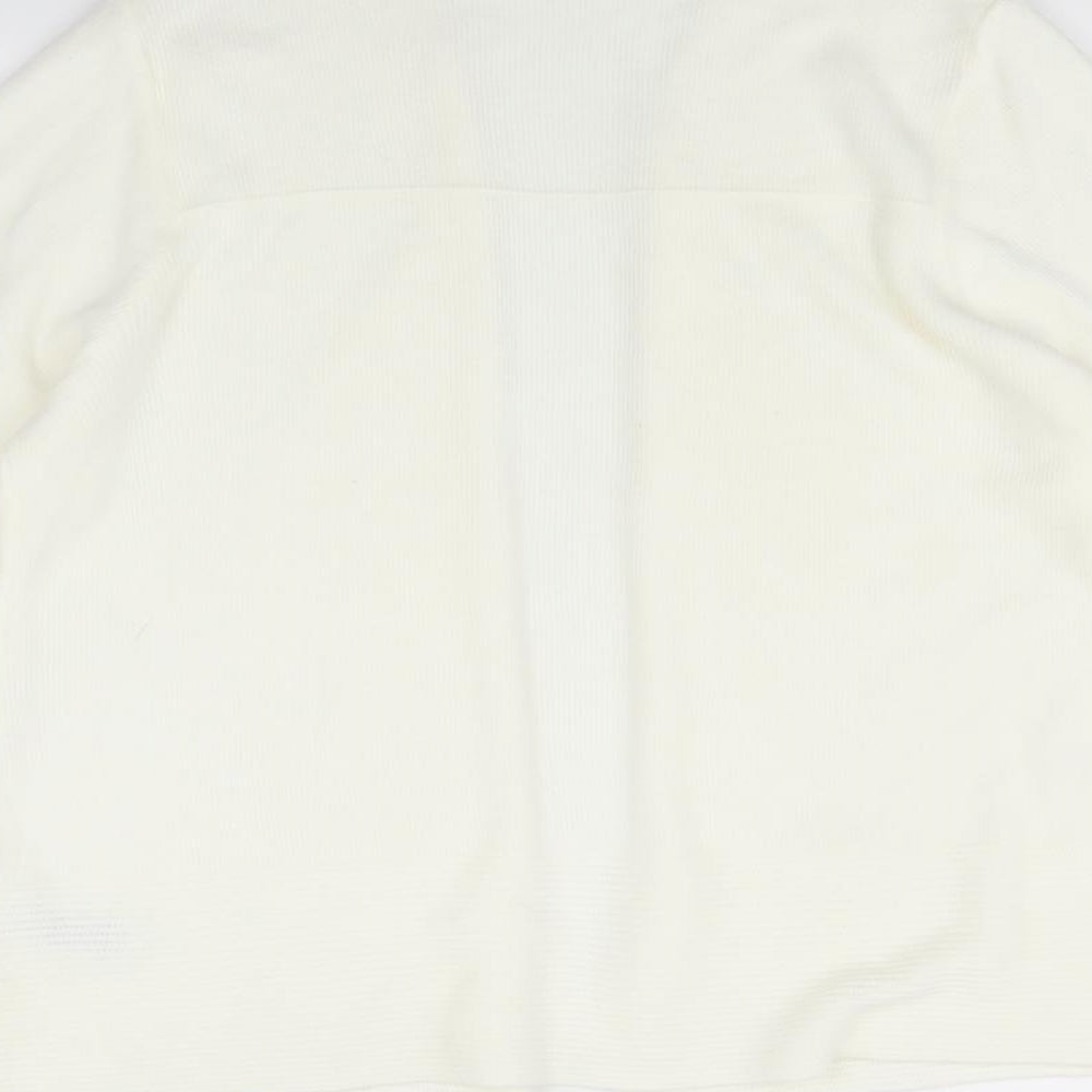 Marks and Spencer Womens White   Cardigan Jumper Size 16