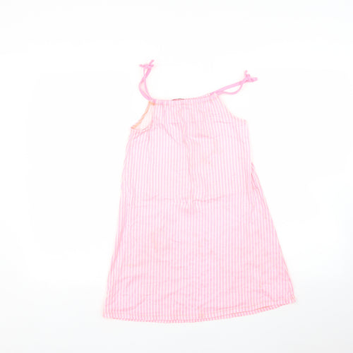 George Girls Pink Striped  A-Line  Size 8-9 Years