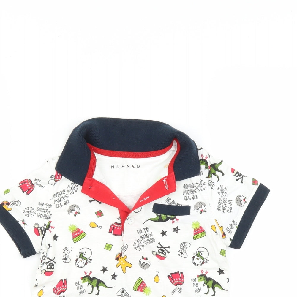 Nutmeg Boys Multicoloured   Basic Polo Size 4-5 Years  - Christmas