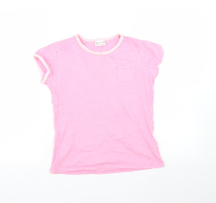 NEXT Girls Pink Basic T-Shirt Size 12 Years