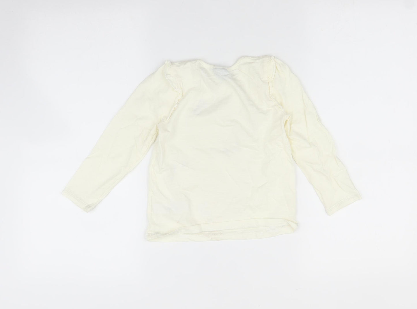 George Girls Ivory   Basic T-Shirt Size 3-4 Years  - Frozen