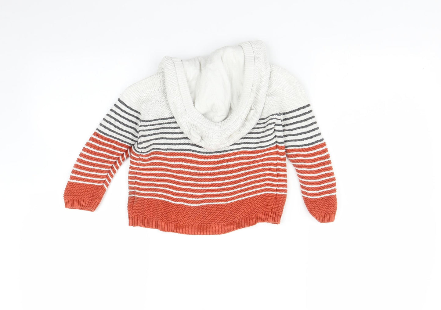 Lupilu Baby Orange Striped  Cardigan Jumper Size 12-18 Months