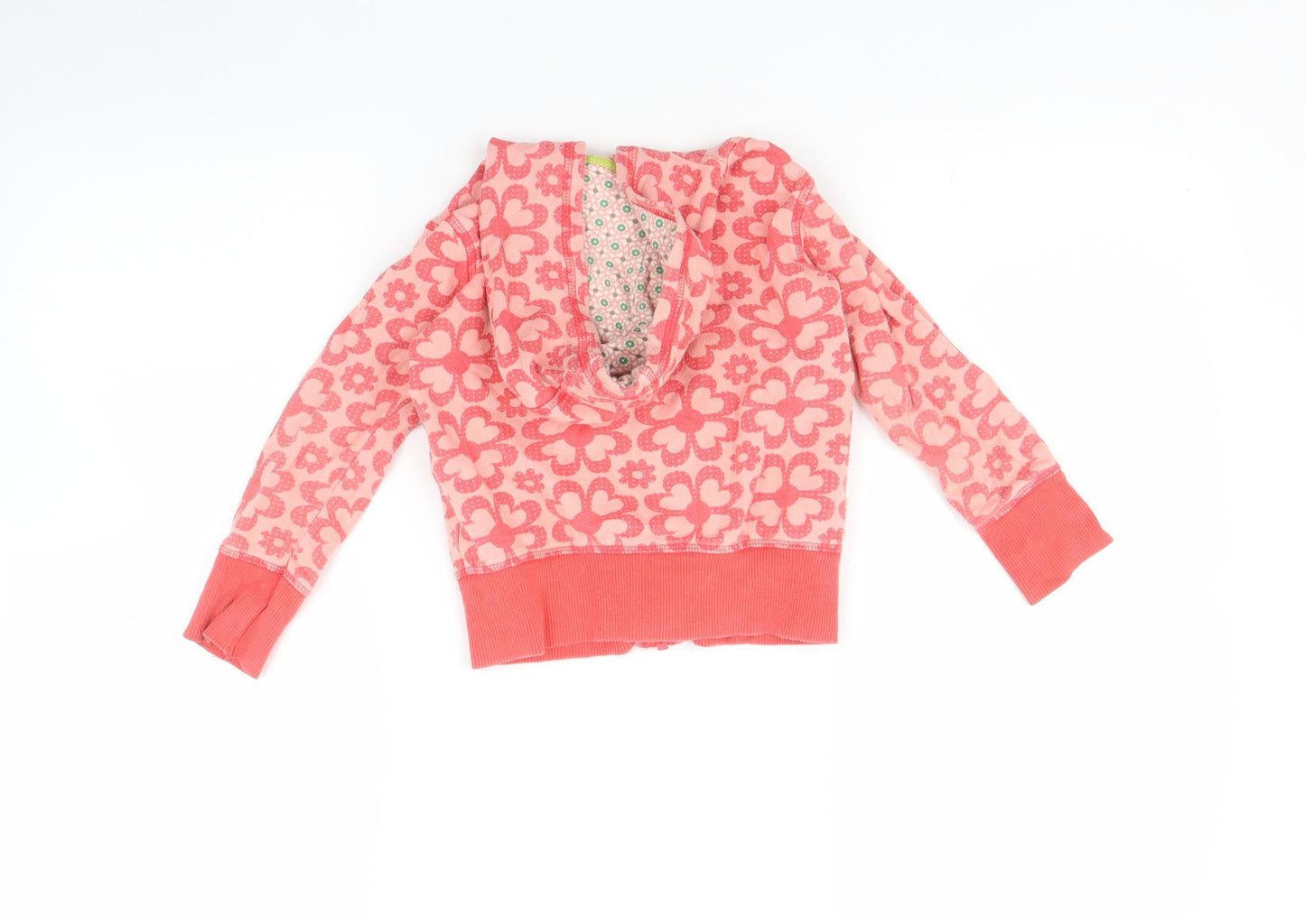 Marks and Spencer Girls Pink Floral  Full Zip Hoodie Size 3-4 Years