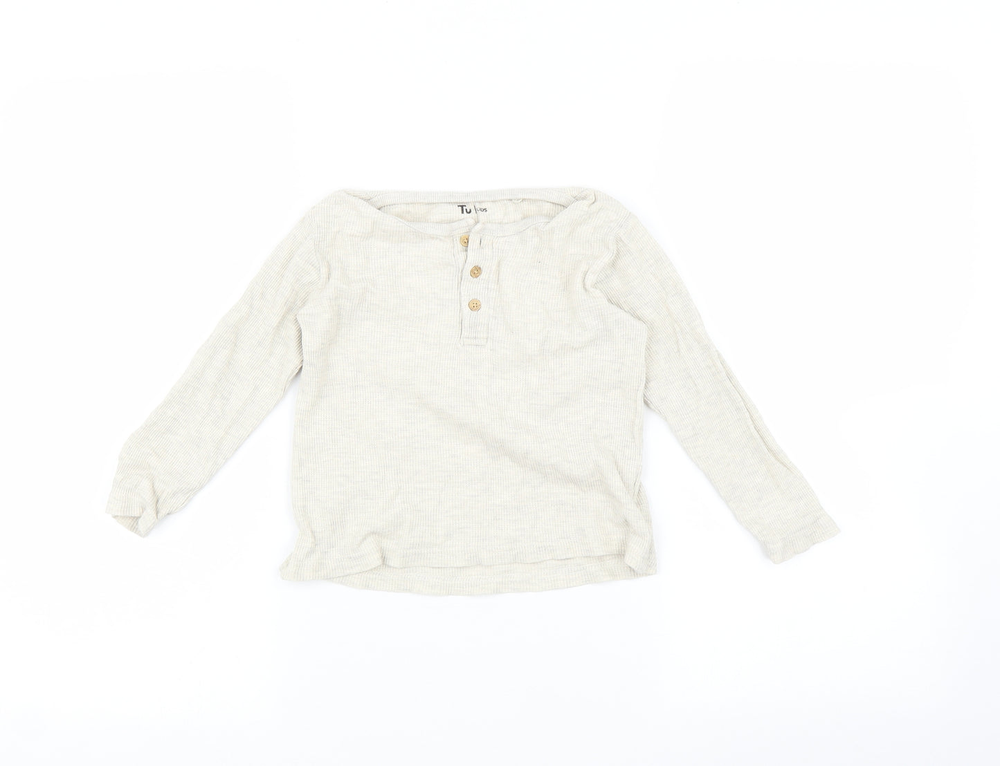 TU Boys Beige   Basic T-Shirt Size 2-3 Years