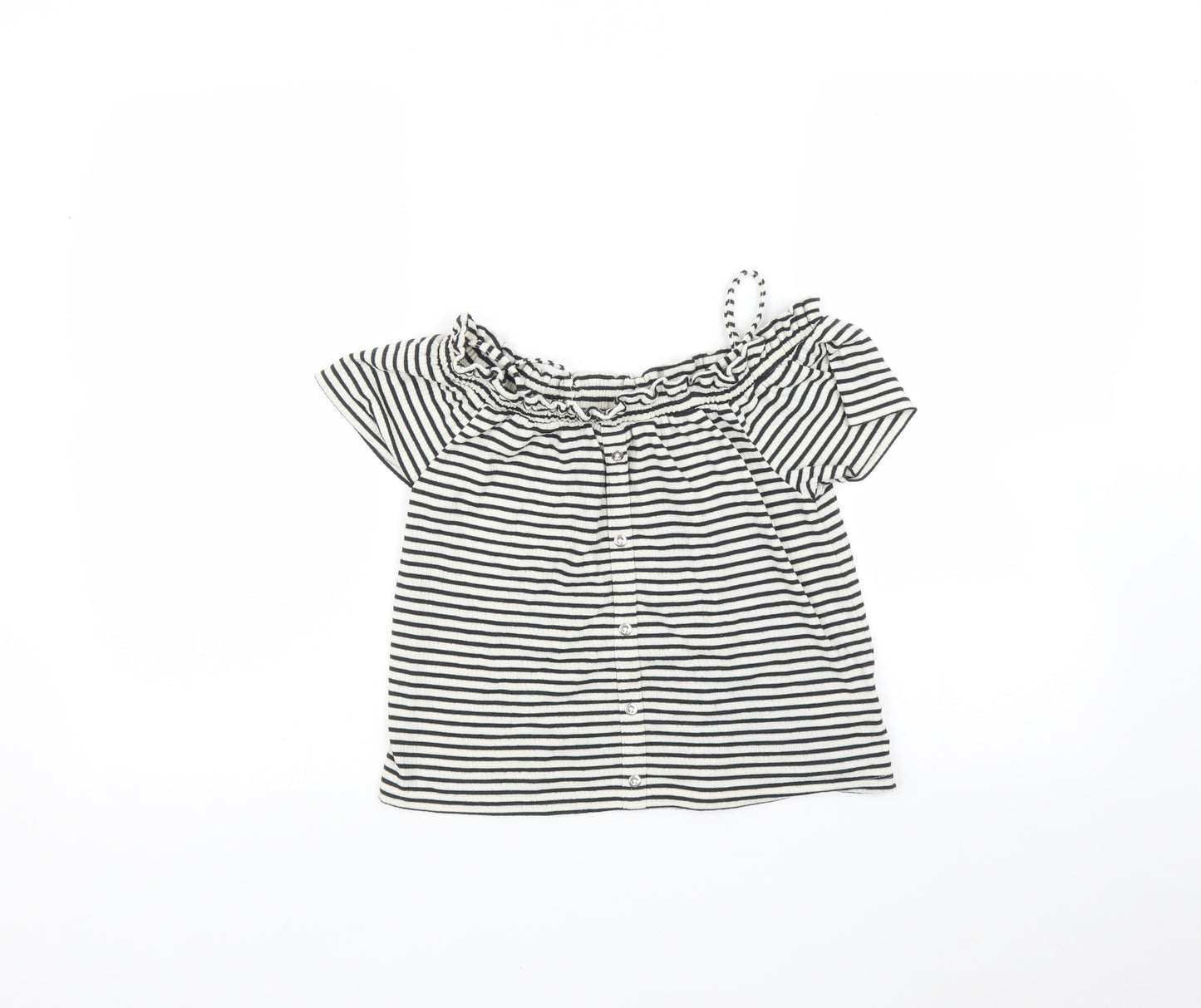 NEXT Girls Multicoloured Striped  Basic T-Shirt Size 9 Years