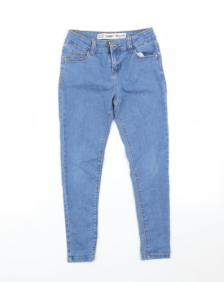 Primark Girls Blue Skinny Jeans Size 9 Months