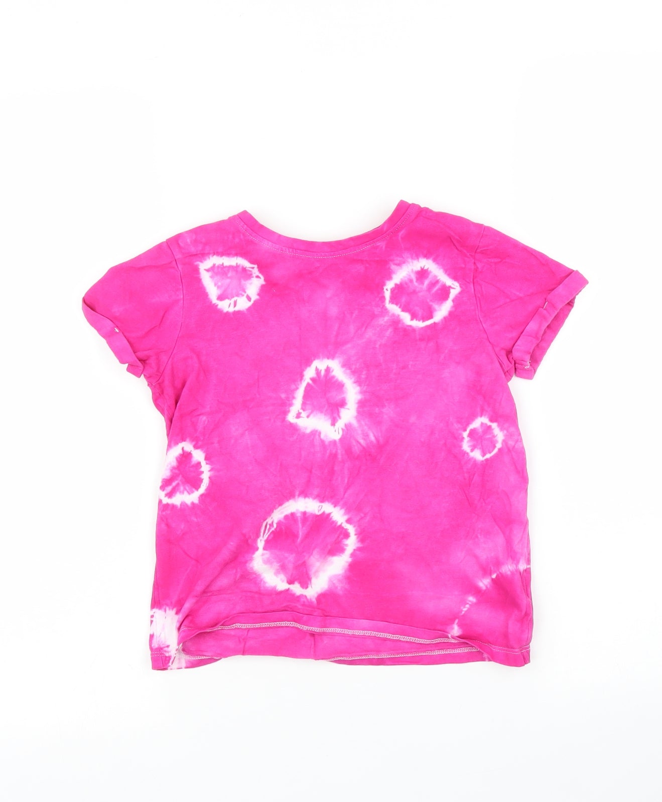 NEXT Girls Pink   Basic T-Shirt Size 8-9 Years  - Tie-dye