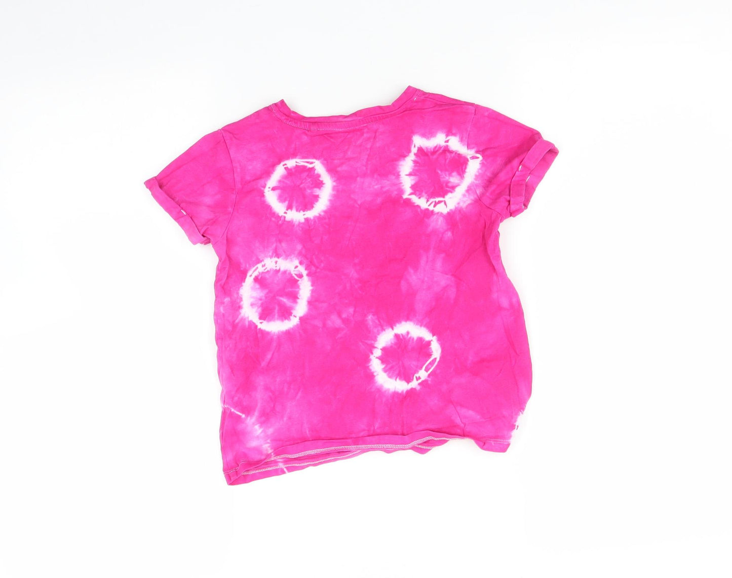 NEXT Girls Pink   Basic T-Shirt Size 8-9 Years  - Tie-dye