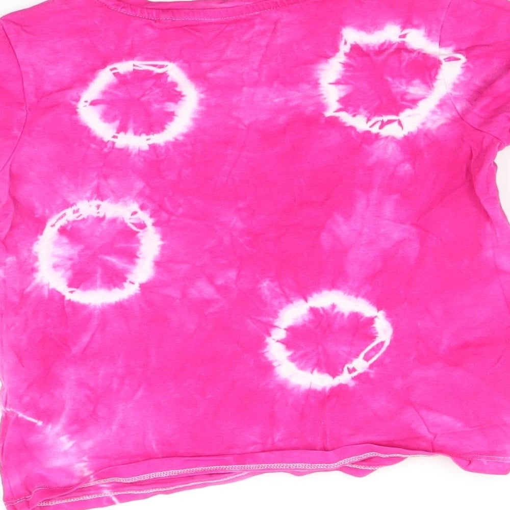 NEXT Girls Pink   Basic T-Shirt Size 8-9 Years  - Tie-dye
