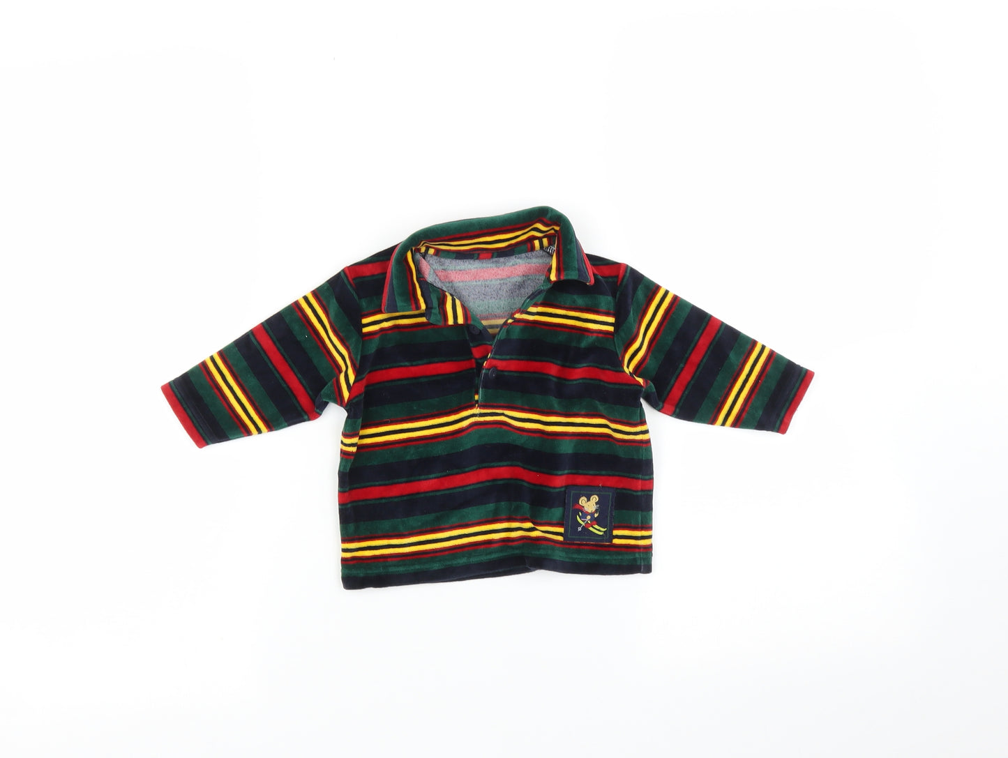 George Baby Multicoloured Striped  Basic Polo Size 3-6 Months